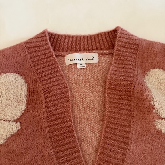 Elegant Bow Patterned Cardigan - Picture 3 of 5